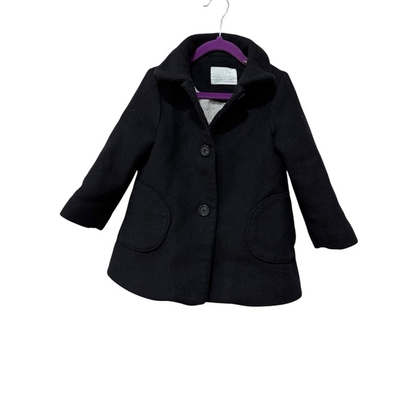 Zara girls double breast wool blend coat 4/5 - Picture 1 of 8